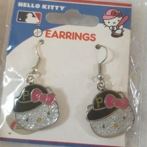 Hello Kitty Pittsburgh MLB Earrings